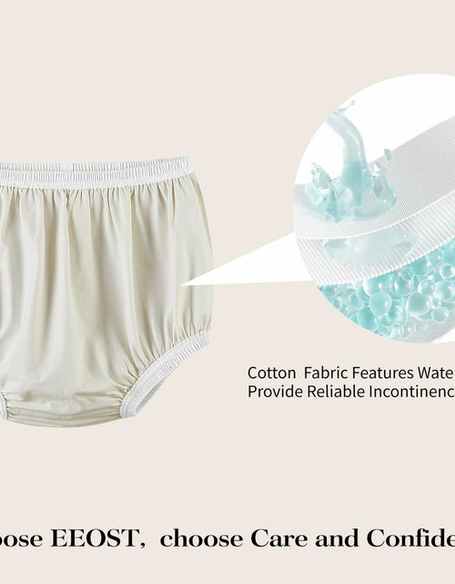 Load image into Gallery viewer, EEOST Women's Incontinence Diaper Plastic Pants Waterproof Cloth Cover White XXL
