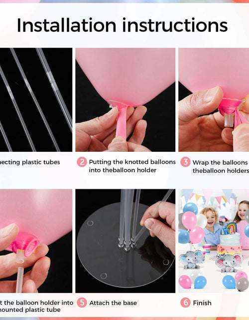 Load image into Gallery viewer, 12 Sets Baby Shower Balloon Stand Kit Gender Reveal Pink Blue Table Decor
