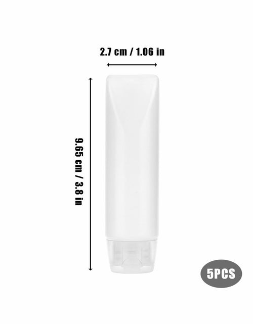 Load image into Gallery viewer, PEUTIER 5pcs Travel Bottles Leak-Proof Refillable Squeeze Tubes Translucent
