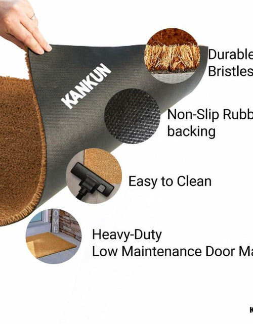 Load image into Gallery viewer, KANKUN Coco Coir Door Mat Heavy Duty Backing 17x30 Halloween2 Welcome
