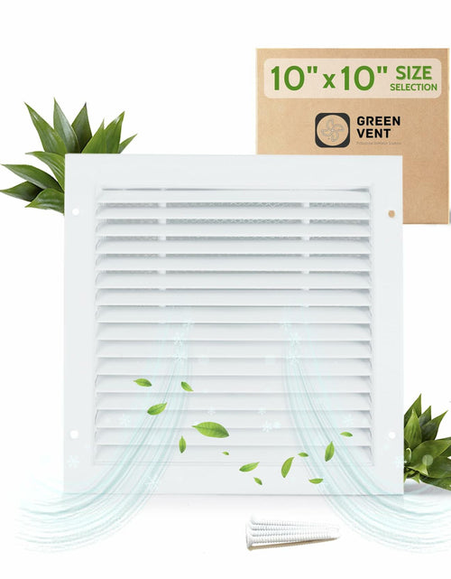 Load image into Gallery viewer, GREEN VENT Aluminum Alloy Gable Vent 10x10 Outdoor Wall Cover with Mesh
