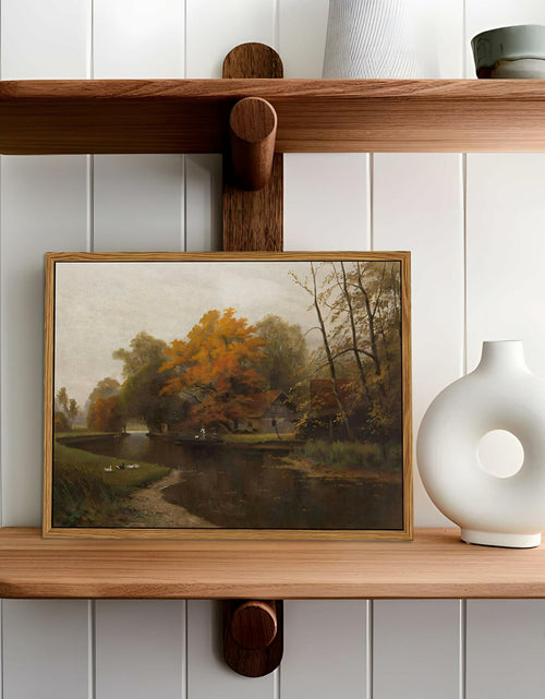 Load image into Gallery viewer, raiqtols Floating Framed Vintage Monet Canvas Wall Art 8x10 inch Art Garden
