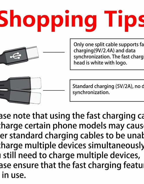 Load image into Gallery viewer, Wosixima USB-C 3-in-1 Charging Cable 4ft Black for iPhone 16/15 Pro Max Samsung
