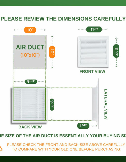 Load image into Gallery viewer, GREEN VENT Aluminum Alloy Gable Vent 10x10 Outdoor Wall Cover with Mesh
