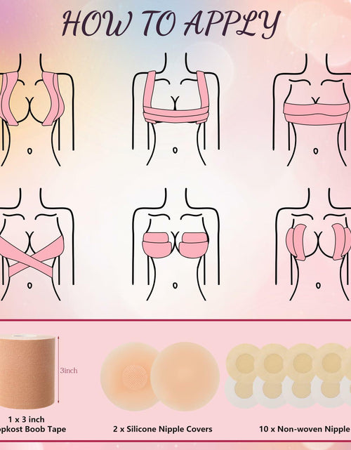 Load image into Gallery viewer, LOYAL BOOK Boob Tape Breast Lift Silicone Nipple Covers Beige 2''round 12pcs
