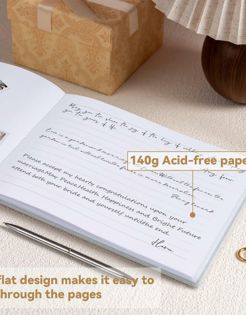 Load image into Gallery viewer, 1DOT2 Wedding Guest Book 2025 Linen Photo Beige 100 Pages Acid Free Paper
