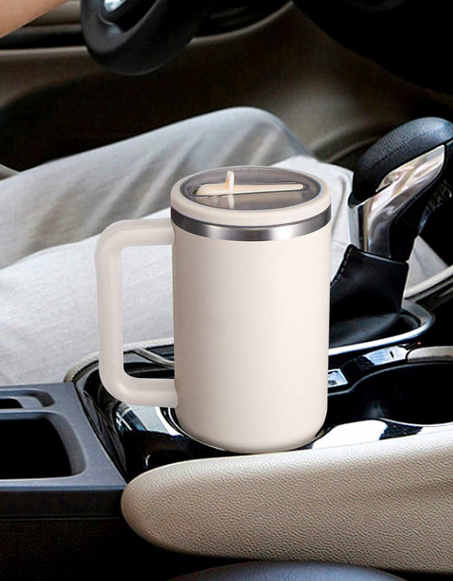 Load image into Gallery viewer, ANTAND 40oz Flip Straw Leak Proof Lid Stanley H2.0 Quencher 2 Pack Beige Matcha
