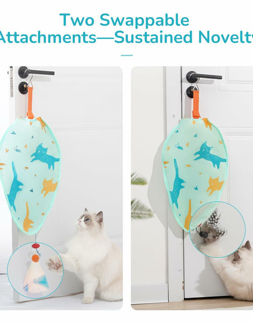 Load image into Gallery viewer, Zenjo Rechargeable Automatic Cat Feather Teaser Toy Motion Activated Color
