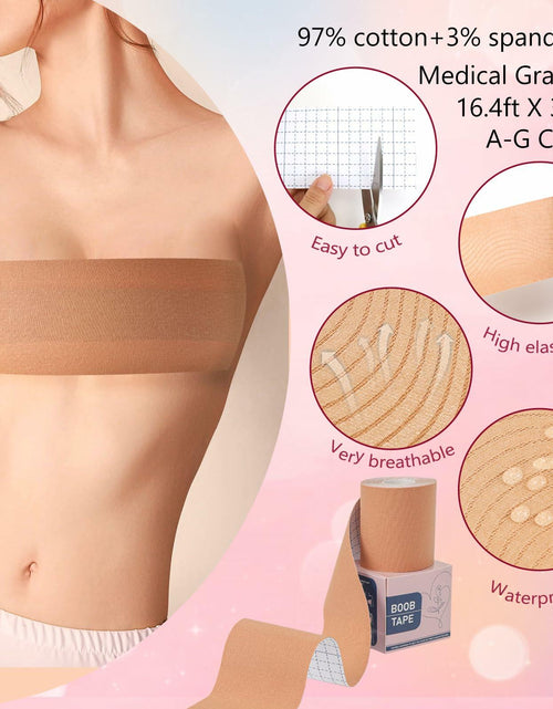 Load image into Gallery viewer, LOYAL BOOK Boob Tape Breast Lift Silicone Nipple Covers Beige 2''round 12pcs
