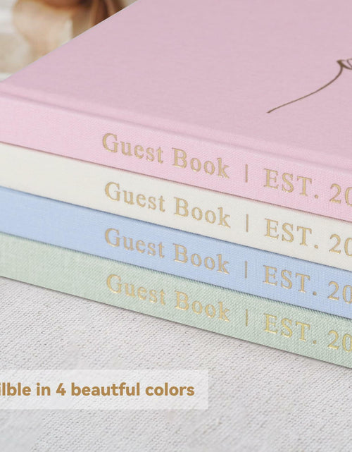 Load image into Gallery viewer, 1DOT2 Wedding Guest Book 2025 Linen Photo Beige 100 Pages Acid Free Paper
