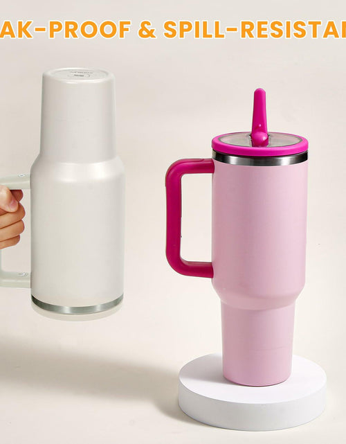 Load image into Gallery viewer, ANTAND 40oz Flip Straw Leak Proof Lid Stanley H2.0 Quencher 2 Pack Beige Matcha
