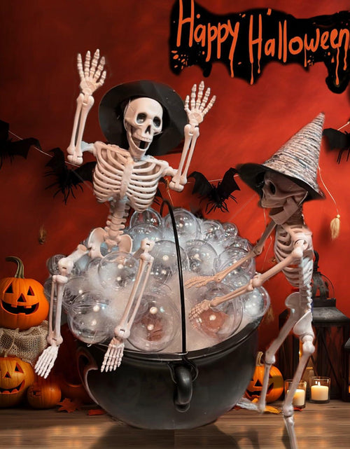 Load image into Gallery viewer, GONOSEED 5PCS 16in Posable Halloween Skeletons Hanging Decor Plastic
