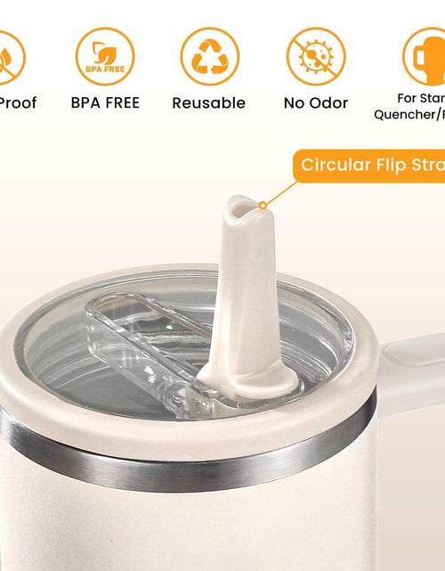 Load image into Gallery viewer, ANTAND 40oz Flip Straw Leak Proof Lid Stanley H2.0 Quencher 2 Pack Beige Matcha
