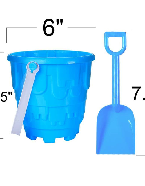 Load image into Gallery viewer, ArtCreativity 6" Sand Castle Buckets &amp; Shovels Set 12 Pails 12 Shovels
