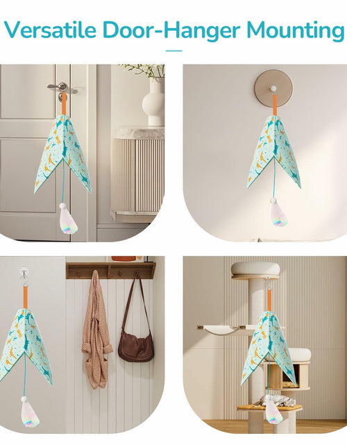 Load image into Gallery viewer, Zenjo Rechargeable Automatic Cat Feather Teaser Toy Motion Activated Color
