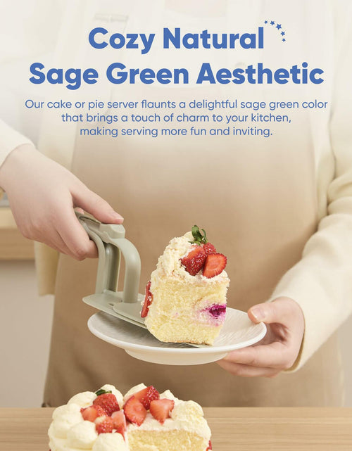 Load image into Gallery viewer, Chef's Path Easy Release Cake &amp; Pie Server Lift-and-Serve Sage Green
