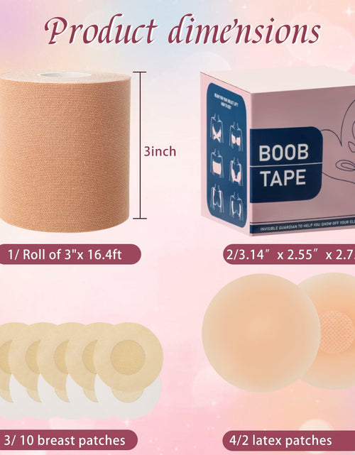 Load image into Gallery viewer, LOYAL BOOK Boob Tape Breast Lift Silicone Nipple Covers Beige 2''round 12pcs
