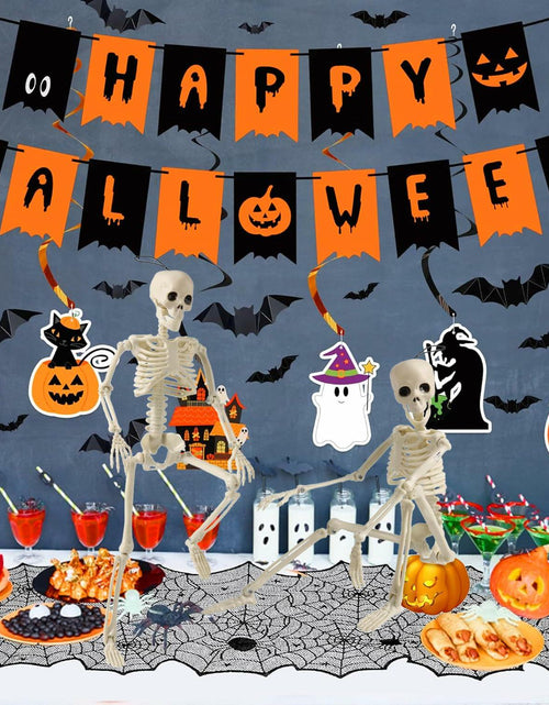 Load image into Gallery viewer, GONOSEED 5PCS 16in Posable Halloween Skeletons Hanging Decor Plastic
