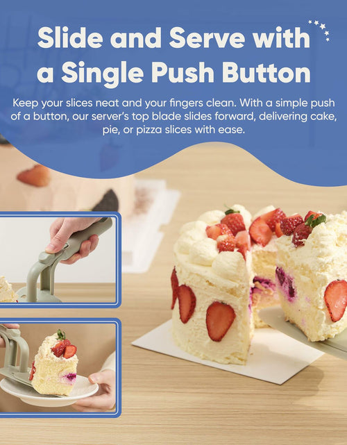 Load image into Gallery viewer, Chef's Path Easy Release Cake &amp; Pie Server Lift-and-Serve Sage Green
