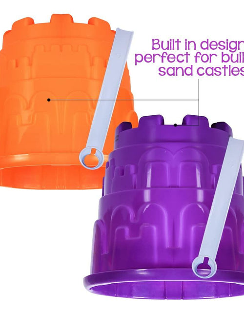 Load image into Gallery viewer, ArtCreativity 6" Sand Castle Buckets &amp; Shovels Set 12 Pails 12 Shovels
