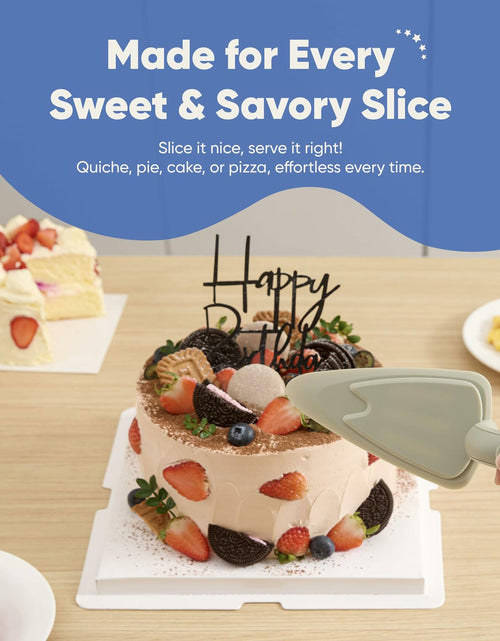 Load image into Gallery viewer, Chef's Path Easy Release Cake &amp; Pie Server Lift-and-Serve Sage Green
