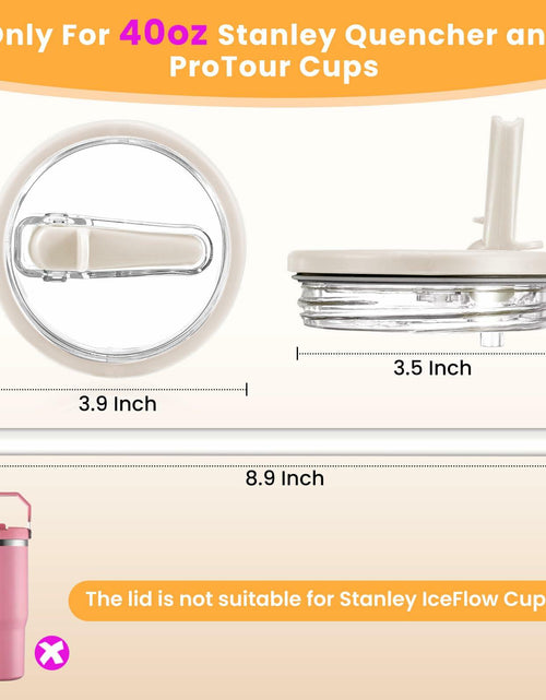 Load image into Gallery viewer, ANTAND 40oz Flip Straw Leak Proof Lid Stanley H2.0 Quencher 2 Pack Beige Matcha
