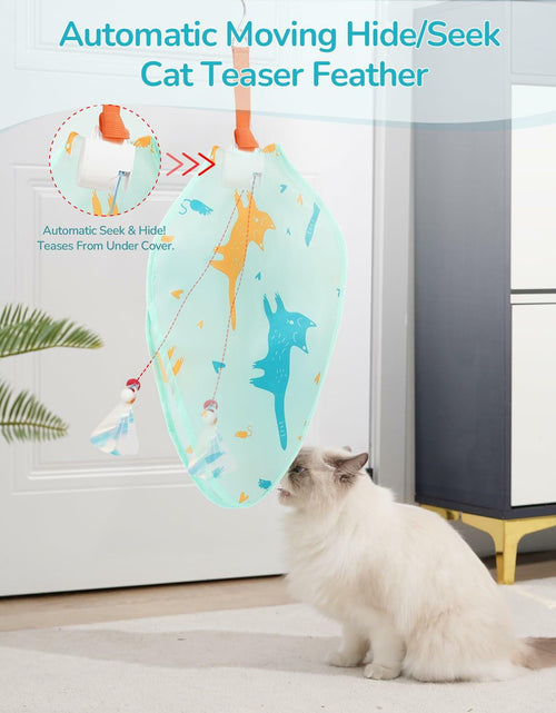 Load image into Gallery viewer, Zenjo Rechargeable Automatic Cat Feather Teaser Toy Motion Activated Color
