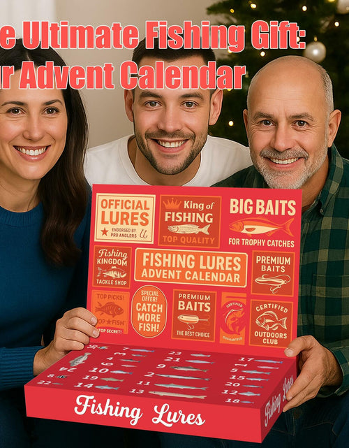 Load image into Gallery viewer, Rubypop Fishing Advent Calendar 2025 24-Day Lure Set Red Stainless Steel
