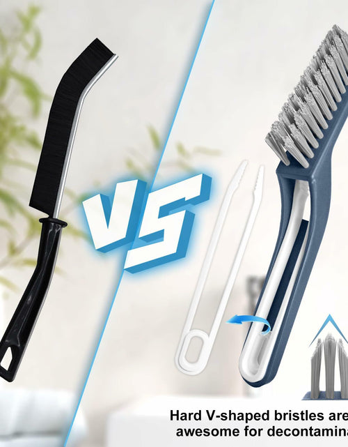 Load image into Gallery viewer, COIYINGJAUNEI Hard Bristle Stiff Cleaning Brush 2 pcs Blue White ABS
