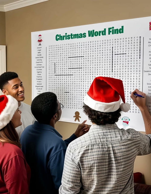 Load image into Gallery viewer, TREELYWOOD Jumbo Thanksgiving Word Search Poster 31.5x20 Paper Christmas
