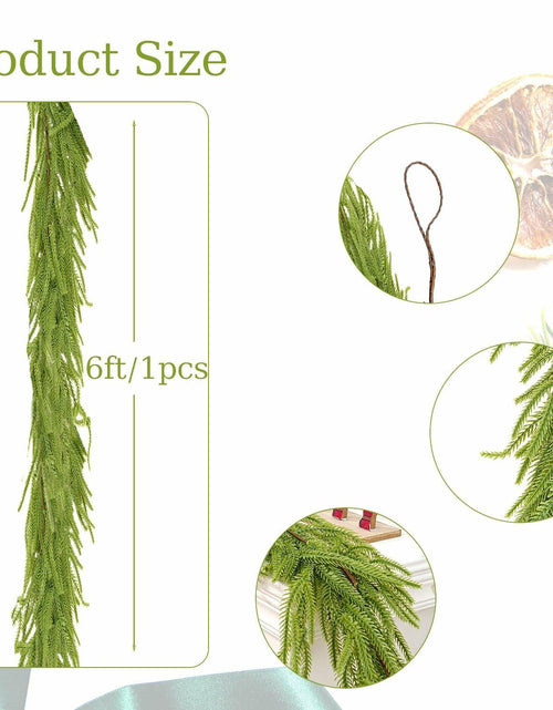 Load image into Gallery viewer, Choonshow 2PCS 6FT Norfolk Faux Pine Christmas Garland Green Decoration
