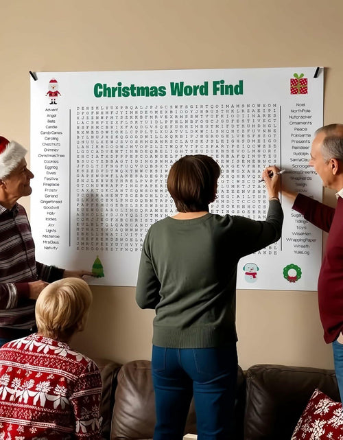 Load image into Gallery viewer, TREELYWOOD Jumbo Thanksgiving Word Search Poster 31.5x20 Paper Christmas

