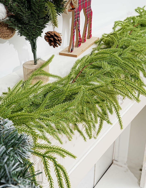 Load image into Gallery viewer, Choonshow 2PCS 6FT Norfolk Faux Pine Christmas Garland Green Decoration
