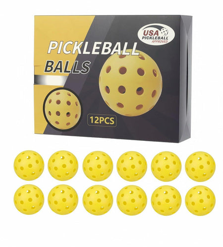 Seiyeje Pickleball Balls 12 Pack USAPA Approved Outdoor High Visibility
