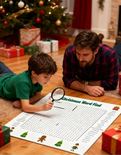 Load image into Gallery viewer, TREELYWOOD Jumbo Thanksgiving Word Search Poster 31.5x20 Paper Christmas

