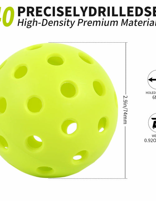 Load image into Gallery viewer, Seiyeje Pickleball Balls 12 Pack USAPA Approved Outdoor High Visibility
