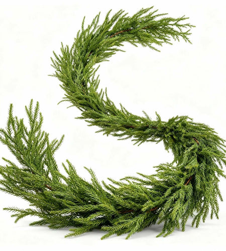 Choonshow 2PCS 6FT Norfolk Faux Pine Christmas Garland Green Decoration