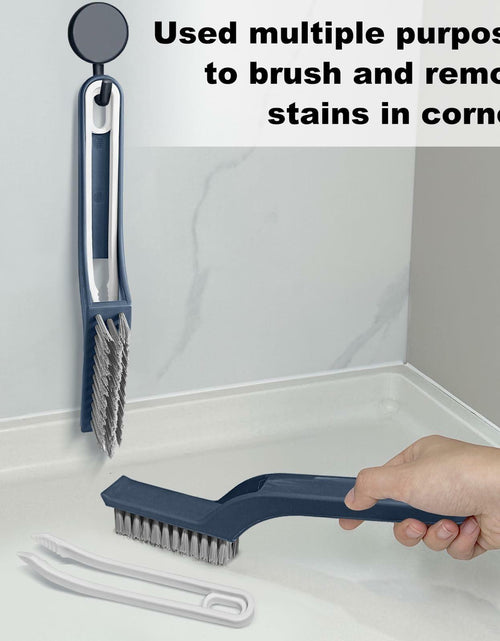 Load image into Gallery viewer, COIYINGJAUNEI Hard Bristle Stiff Cleaning Brush 2 pcs Blue White ABS
