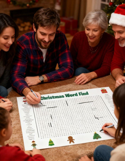 Load image into Gallery viewer, TREELYWOOD Jumbo Thanksgiving Word Search Poster 31.5x20 Paper Christmas
