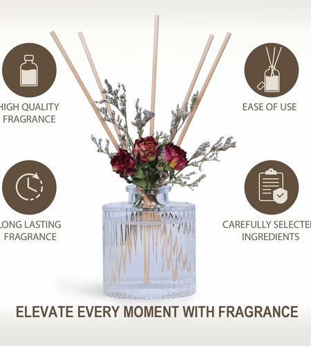 UCC Reed Diffuser Set 3.38oz Pure Orange Scented Glass Home Fragrance