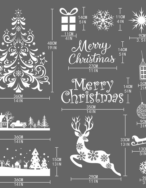 Load image into Gallery viewer, LOKIPA Christmas Window Clings Large Black Snowflakes Decals for Window
