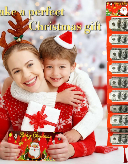 Load image into Gallery viewer, EASTVIO Christmas Cash Gift Envelopes Red 10 Slots Money Holder
