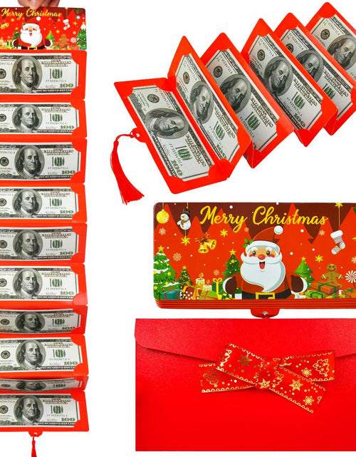 Load image into Gallery viewer, EASTVIO Christmas Cash Gift Envelopes Red 10 Slots Money Holder
