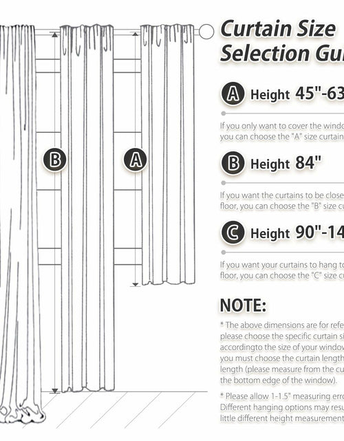 Load image into Gallery viewer, PANGSINNE 63in Blackout Linen Curtains 2 Panels Dusty Blue 52x63in
