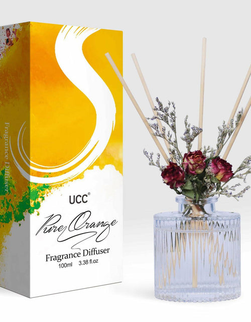 Load image into Gallery viewer, UCC Reed Diffuser Set 3.38oz Pure Orange Scented Glass Home Fragrance

