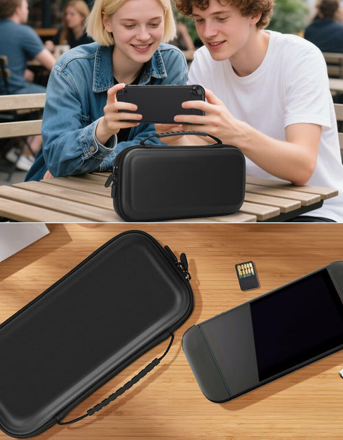 Load image into Gallery viewer, MIXPOET Switch 2 Carrying Case 10 Game Card Slots Portable Pouch Black
