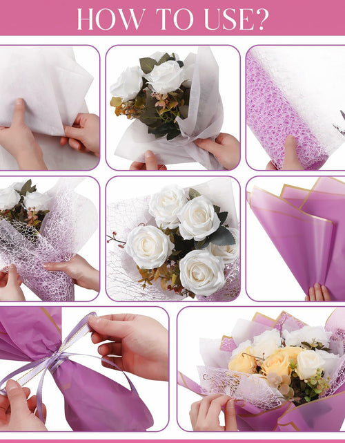 Load image into Gallery viewer, Qilery 334 Pc Flower Wrapping Paper Set Waterproof Floral Butterfly Fresh Color
