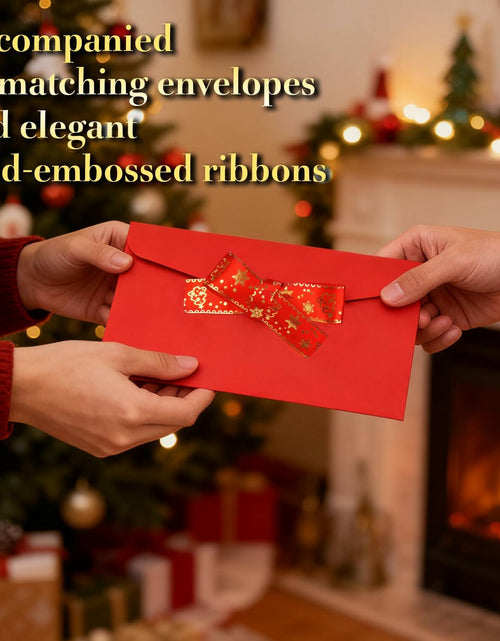 Load image into Gallery viewer, EASTVIO Christmas Cash Gift Envelopes Red 10 Slots Money Holder
