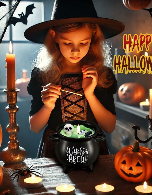 Load image into Gallery viewer, Kederwa Halloween Witch Brew Candle 14oz Black Ceramic Scented
