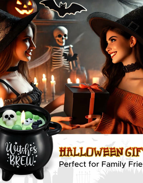 Load image into Gallery viewer, Kederwa Halloween Witch Brew Candle 14oz Black Ceramic Scented

